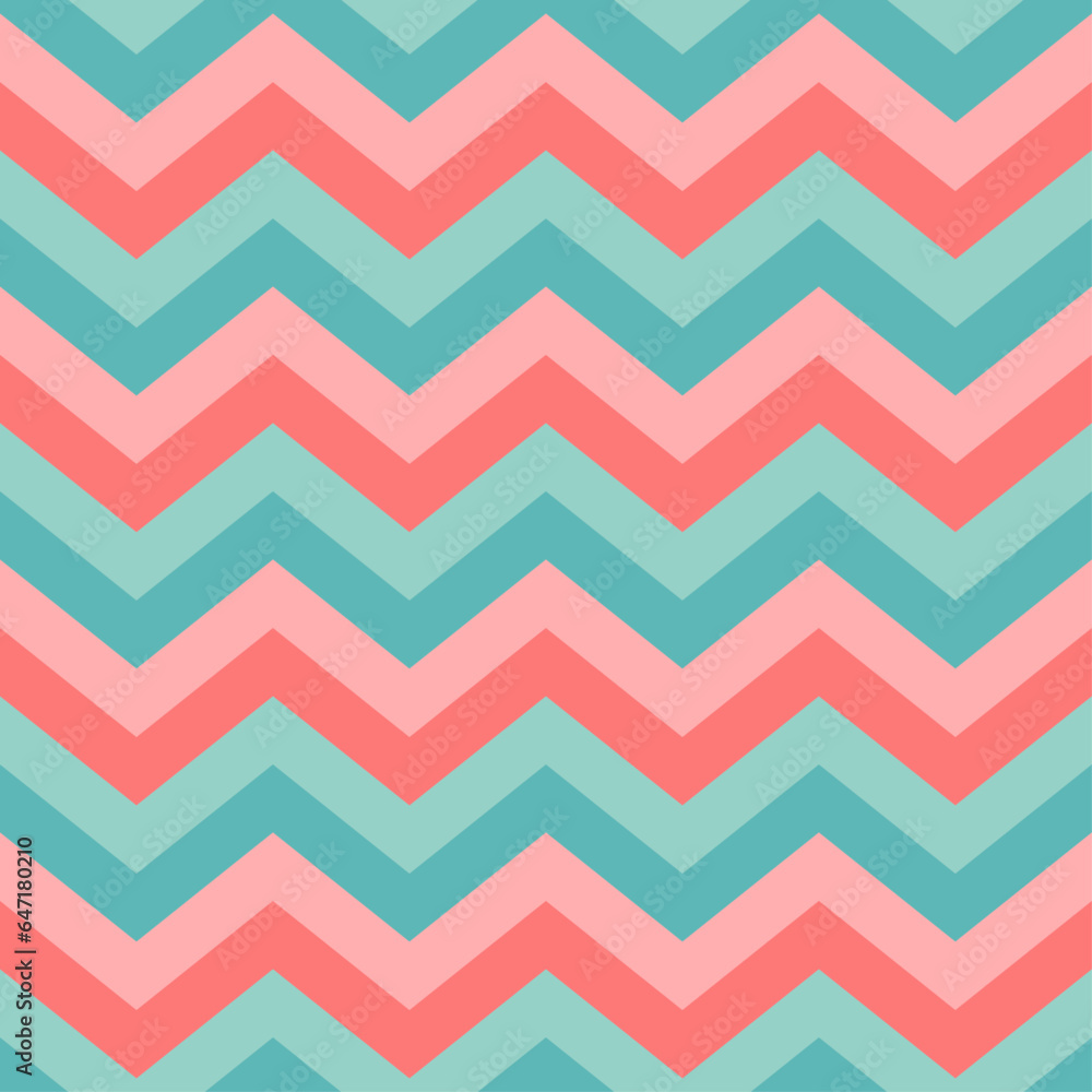 seamless pattern, pink and blue color palette in vintage colors, zigzag pattern, vector illustration seamless pattern, pink and blue color palette in vintage colors, zigzag pattern, vector illustration