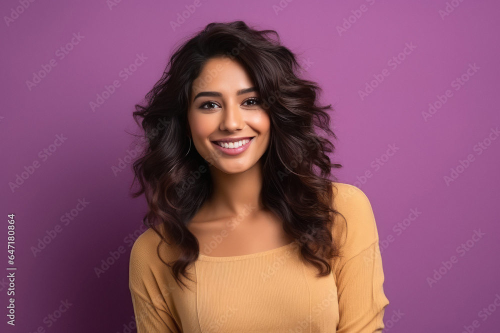 Fototapeta premium Beautiful and gorgeous young woman with short hairstyle