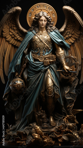 Beautiful Archangel full body. AI Generative