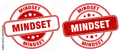 mindset stamp. mindset label. round grunge sign