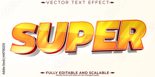 Super social media banner and post text effect, editable modern and poster text style