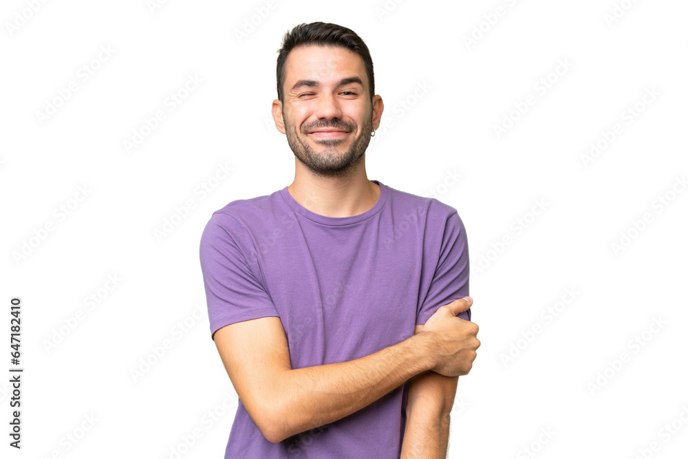 Young handsome caucasian man over isolated background laughing Young handsome caucasian man over isolated background laughing