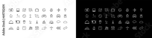 Travel Vector Icons. Travel Icon collection. Tour or tourism Icons. Vector illustration