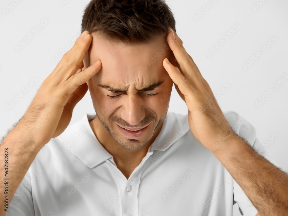 a person has a headache a person has a headache