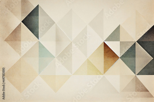 Polygon backgroundind in 60s, 70s, 80s style. Wallpaper or poster blank. Geometric pattern