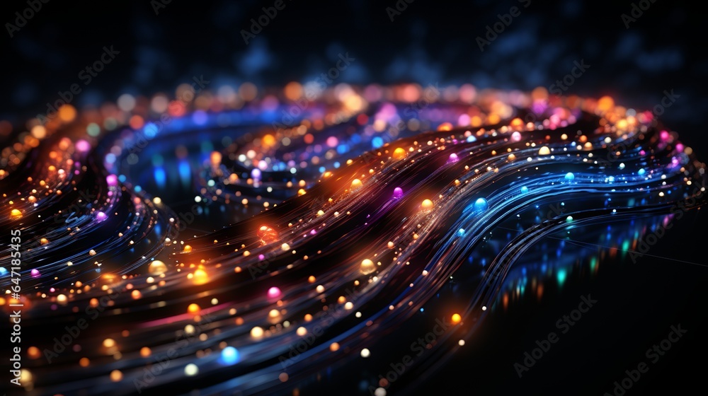 abstract light background colorful particles, Generative AI abstract light background colorful particles, Generative AI