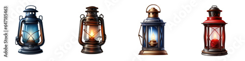 Lantern clipart collection, vector, icons isolated on transparent background
