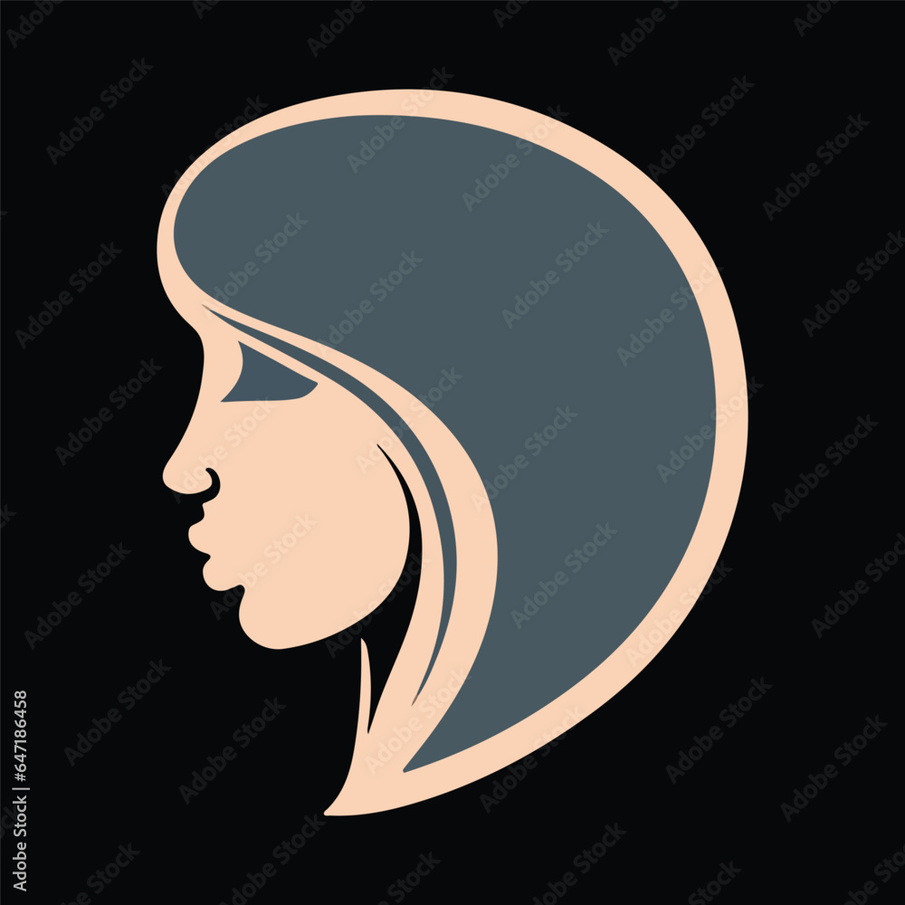 Fashion and Hair Beauty woman face salon silhouette logo vector design Fashion and Hair Beauty woman face salon silhouette logo vector design