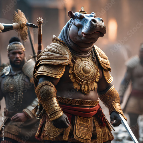 AI Art for Men Fantasy Warrior Series (Hippo General)