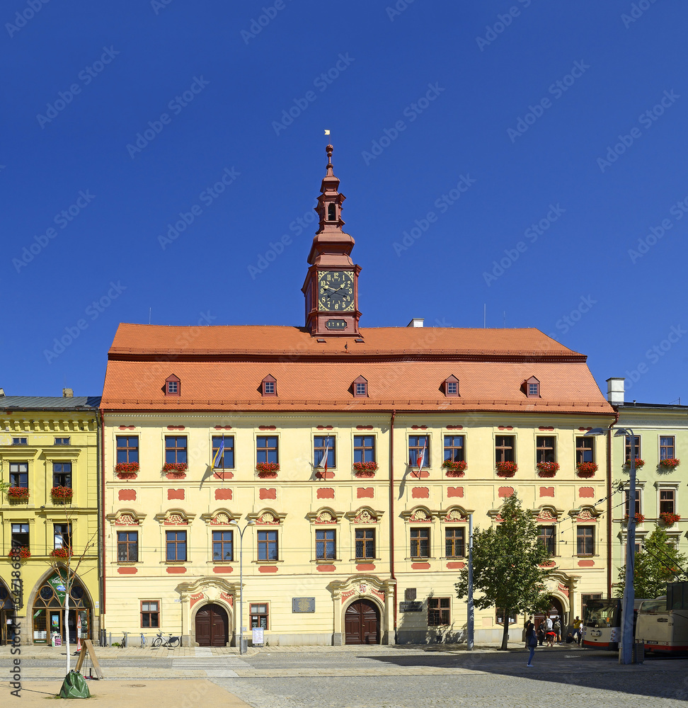 The old town hall on the main square in Jihlava, Moravia, Czech Republic