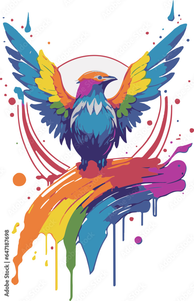 Obraz premium birds in the sky full color
