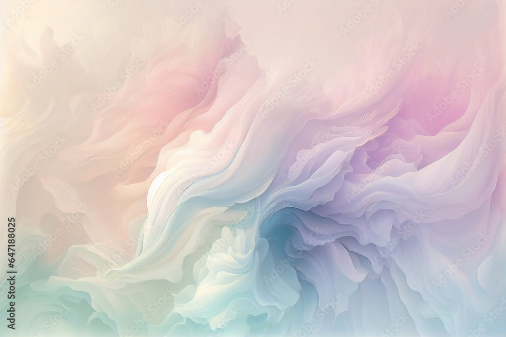 A soft cloud background with a pastel-colored gradient. Fashion color trends. Soft focus