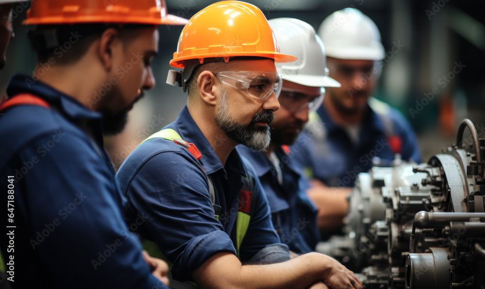 Skilled Engineer Team: Maintenance & Training in Modern Factory Skilled Engineer Team: Maintenance & Training in Modern Factory