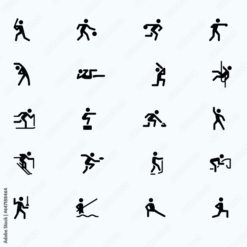 Naklejka premium People Icons Set