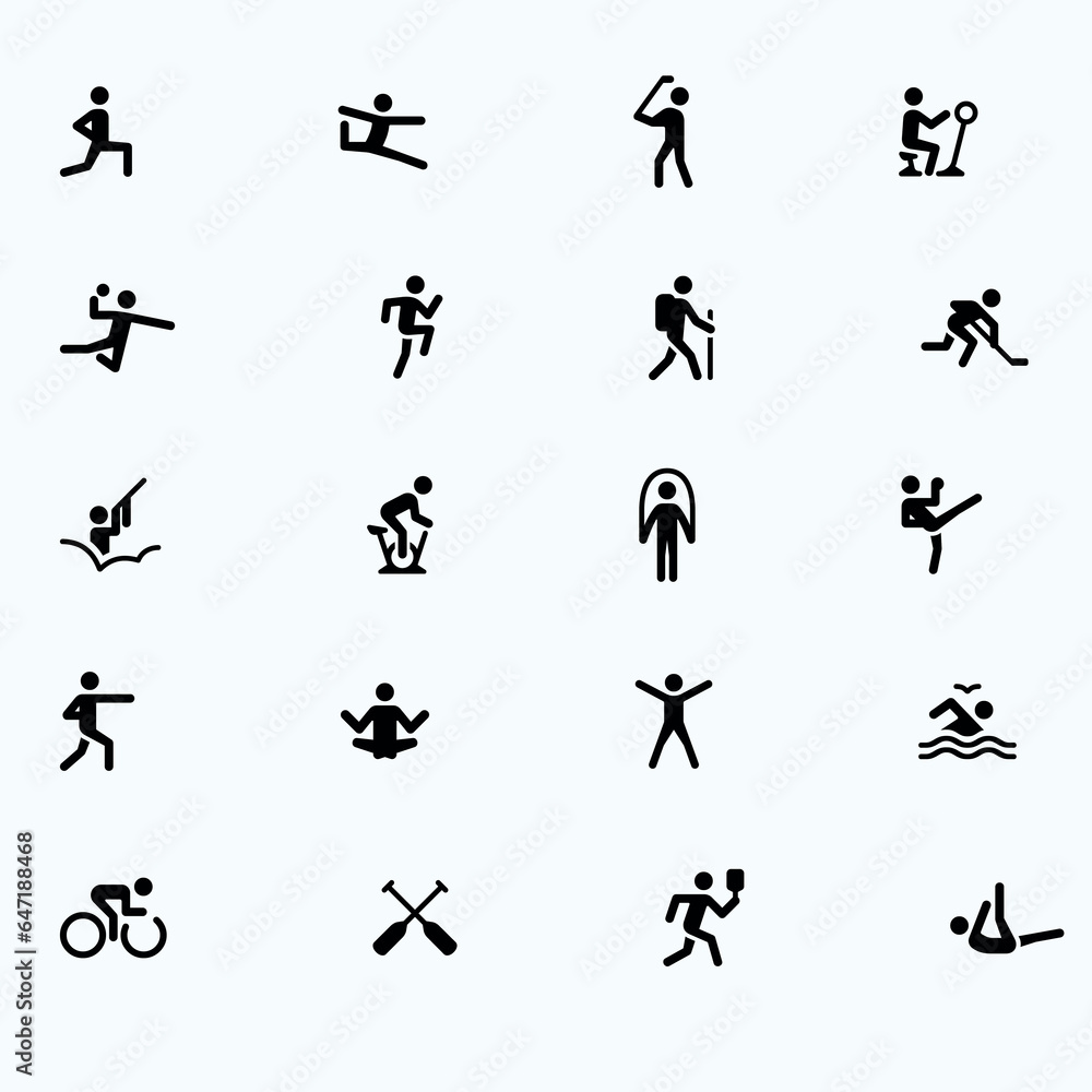 Naklejka premium Different People Icons Set