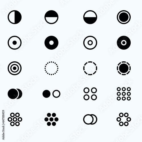 Different Circles Icon Set