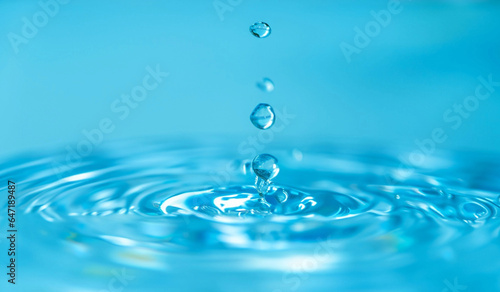 Tranquil Elegance Abstract Blue Water Ripples and Bubbles stock image