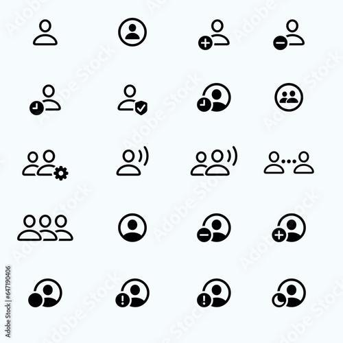 User Profiles Icons Set - People Icons Set