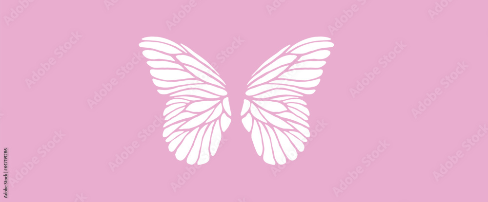 butterfly design on pink background suitable for many uses