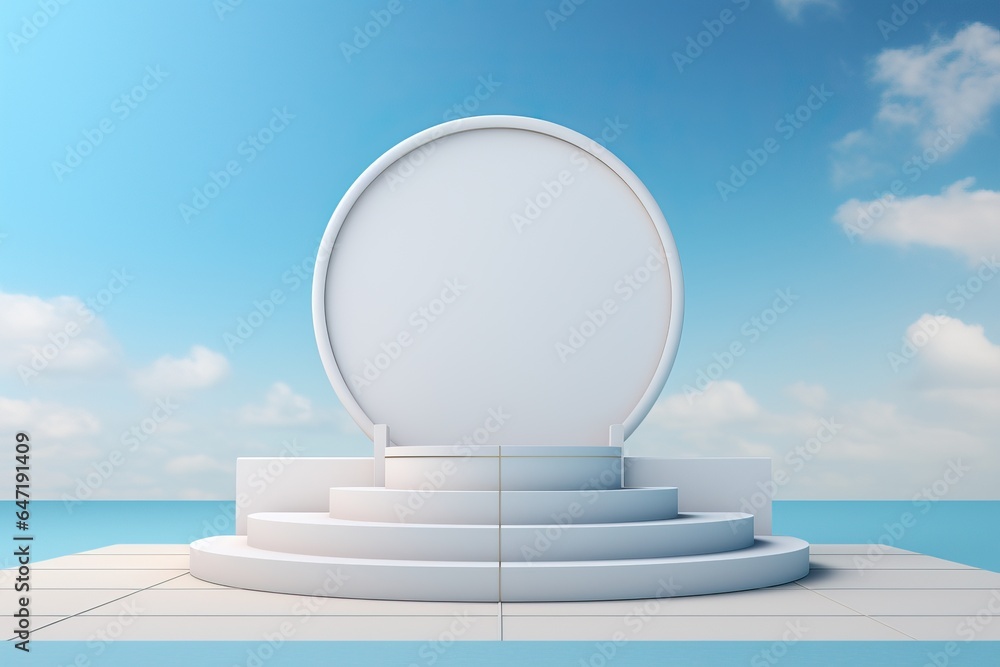 Empty 3D Podium for Product Showcase. Empty 3D Podium for Product Showcase.