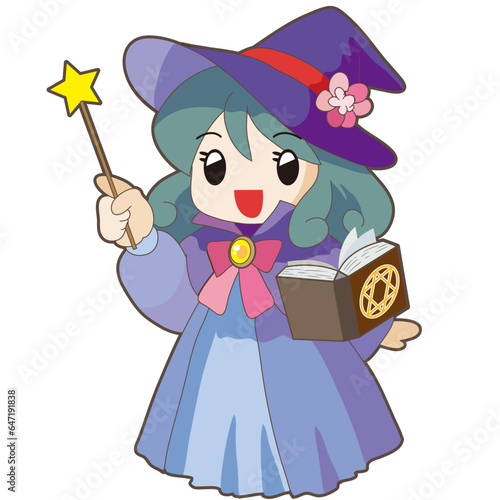 ハロウィンやファンタジーゲームに使える可愛い魔女のイラスト