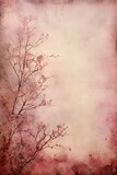 old pink background with tree