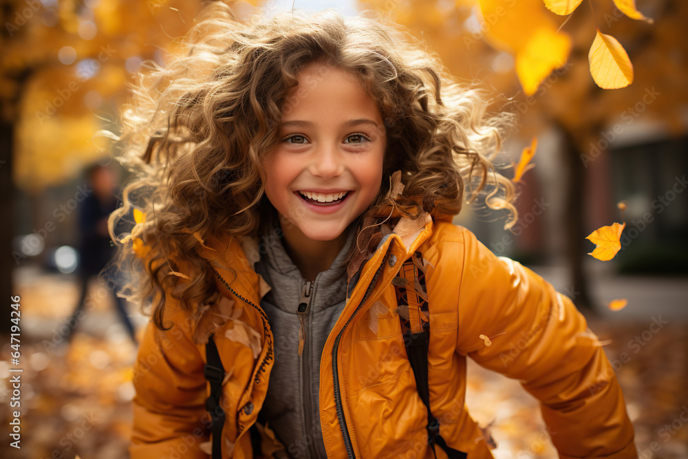Pile of leaf's in the fall, red and orange, young girl with hair in braids playing in the leaves. Pile of leaf's in the fall, red and orange, young girl with hair in braids playing in the leaves.