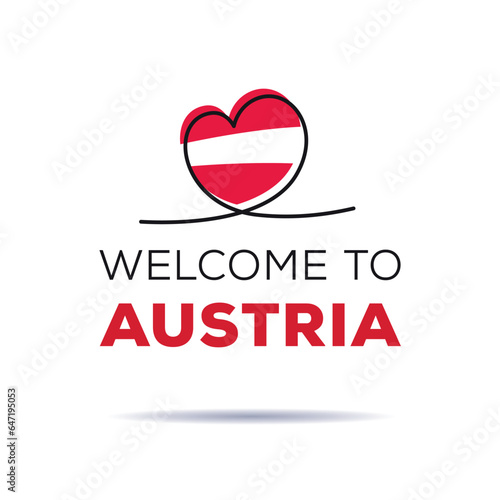 Welcome to Austria, Vector Illustration.