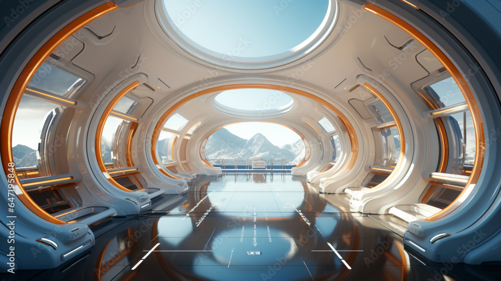 Obraz premium Futuristic Station interior 