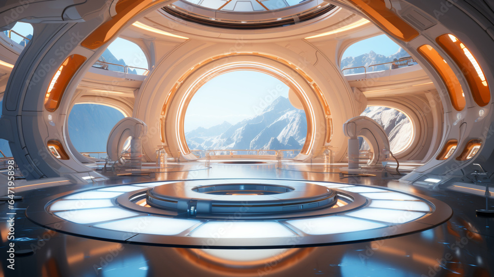 Futuristic Station interior Futuristic Station interior
