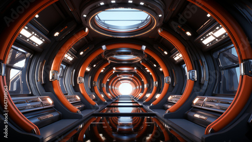 Futuristic Station interior 