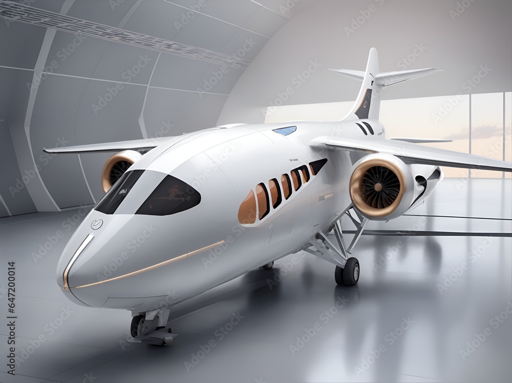 Futuristic airplane concept Futuristic airplane concept