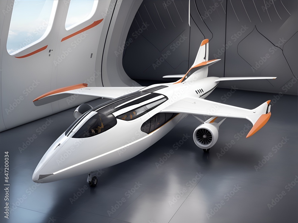 Futuristic airplane concept 