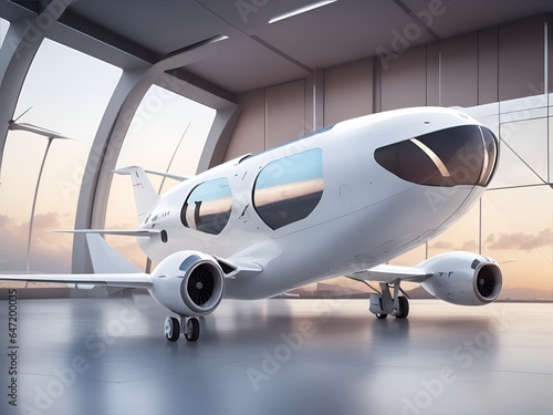 Futuristic airplane concept 