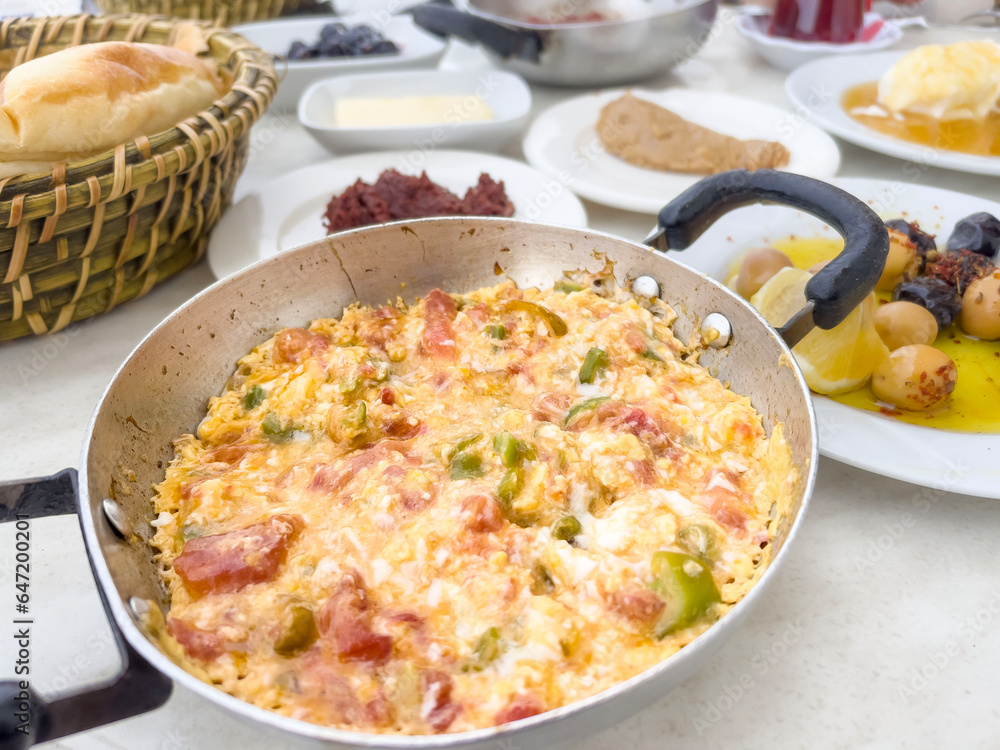 local omelette known as menemen in Turkish, Turkey local omelette known as menemen in Turkish, Turkey