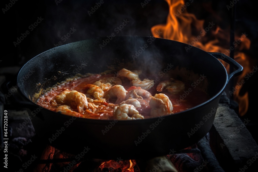 A Rustic Delight Moqueca de Camarão in a Charming Coastal Setting A Rustic Delight Moqueca de Camarão in a Charming Coastal Setting