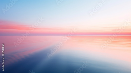 colorful sunset with the blue water and orange sky  generative ai 