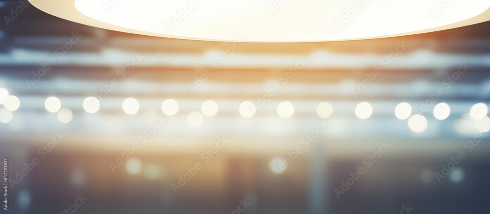 Ceiling light background with blur