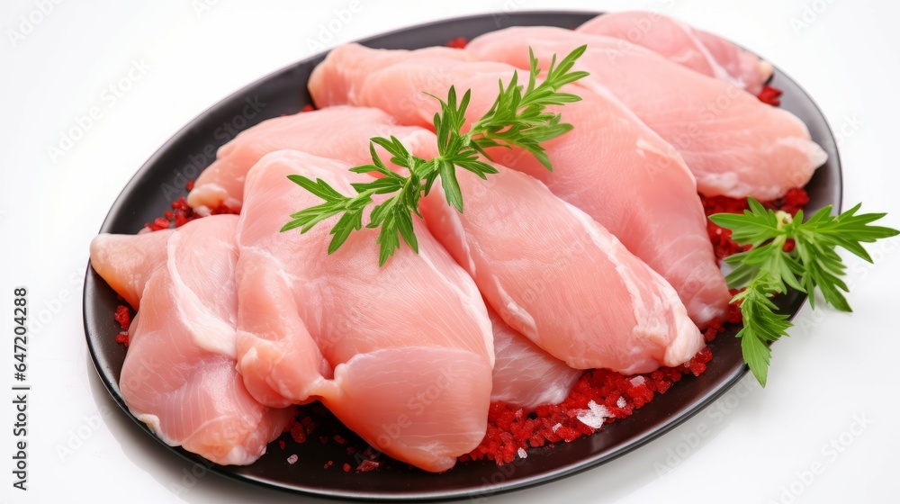 Chicken meat. Generative AI technology.	
