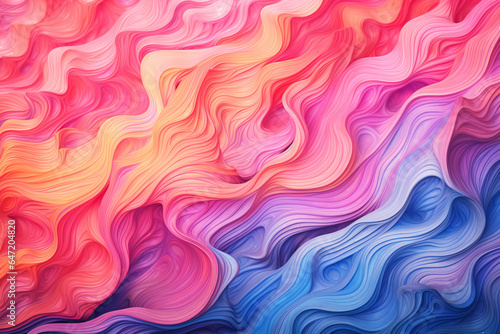 abstract colorful waves. Generative Ai