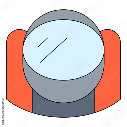 Astronaut helmet simple element flat vector collection illustration space cosmic astronaut theme