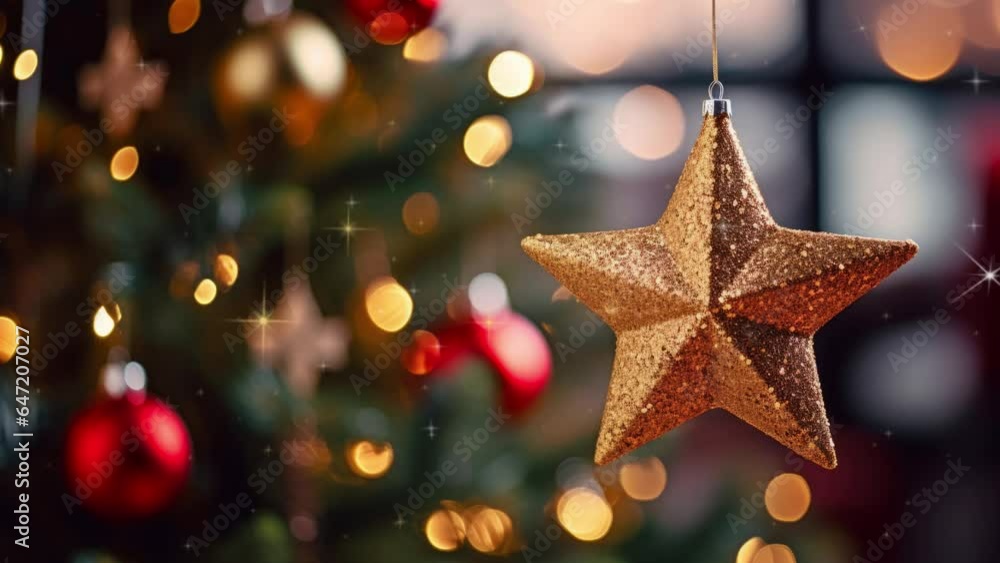 A Christmas Tree with Star. Beautiful 3d Cartoon Animation. Animated Greeting Card New Years Eve. A Christmas Tree with Star. Beautiful 3d Cartoon Animation. Animated Greeting Card New Years Eve.