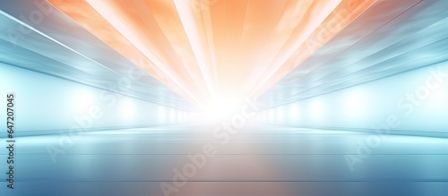 Blurred abstract background with interior ceiling lighting
