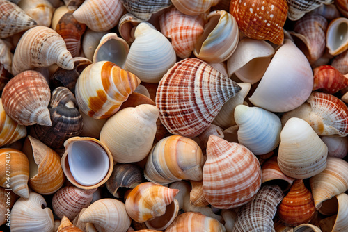 Mesmerizing Macro Close-Up: Unveiling the Delicate Beauty and Intricate Details of Captivating Seashells in Nature's Artistry