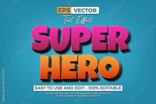 Comic Text Effect Super Hero Style. Editable Text Effect.