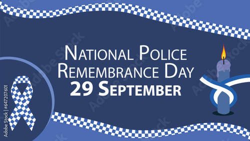 National Police Remembrance Day vector banner design. Happy National Police Remembrance Day modern minimal graphic poster illustration.