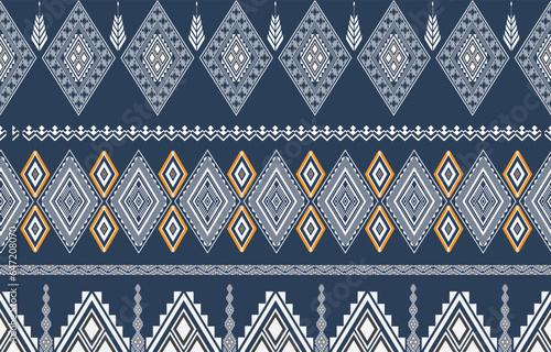 Geometric vector background with sacral tribal ethnic elements. Traditional triangles gypsy geometric forms sprites tribal themes apparel fabric tapestry print
