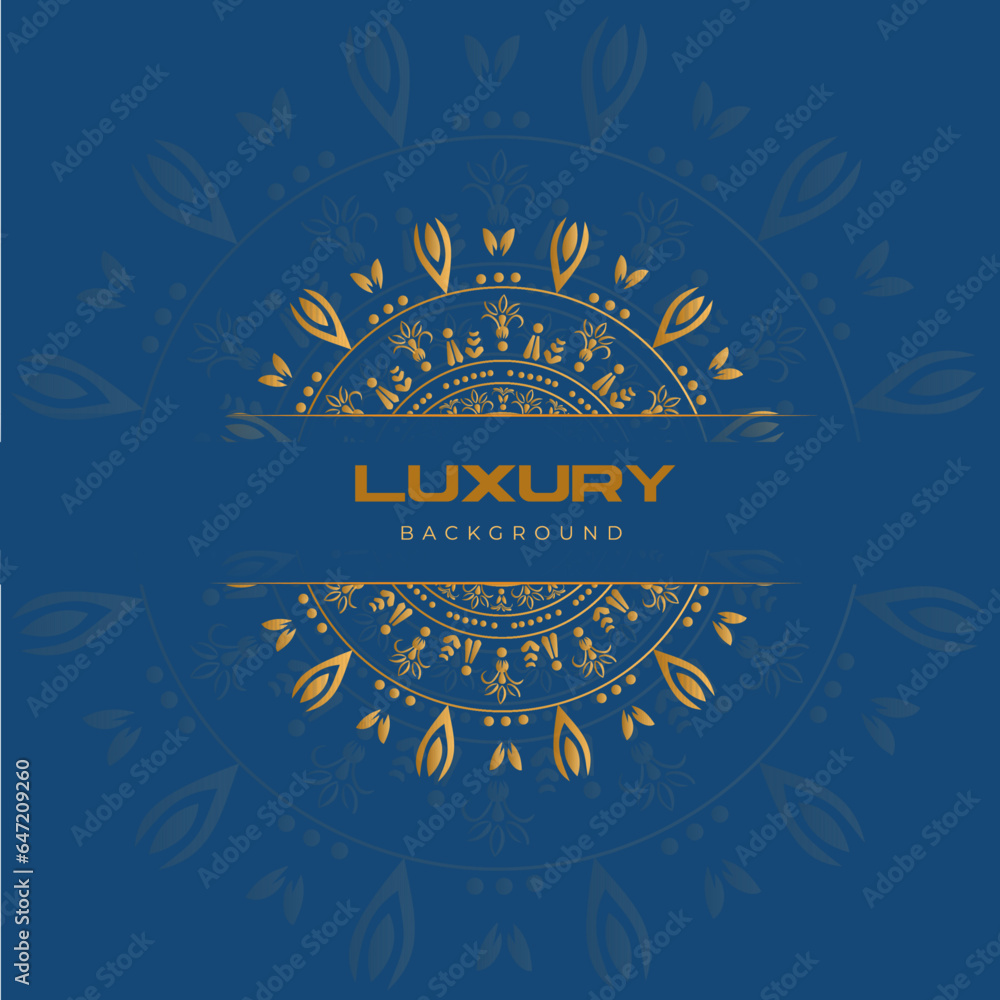 Obraz premium Creative luxury mandala design background in gold color.