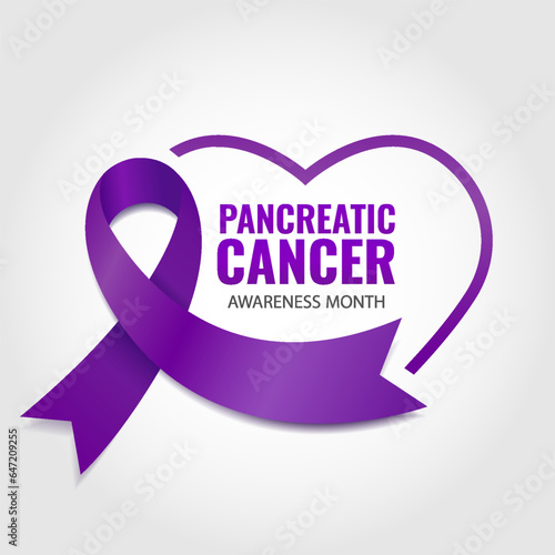 Vector Illustration of pancreatic cancer awareness. 
