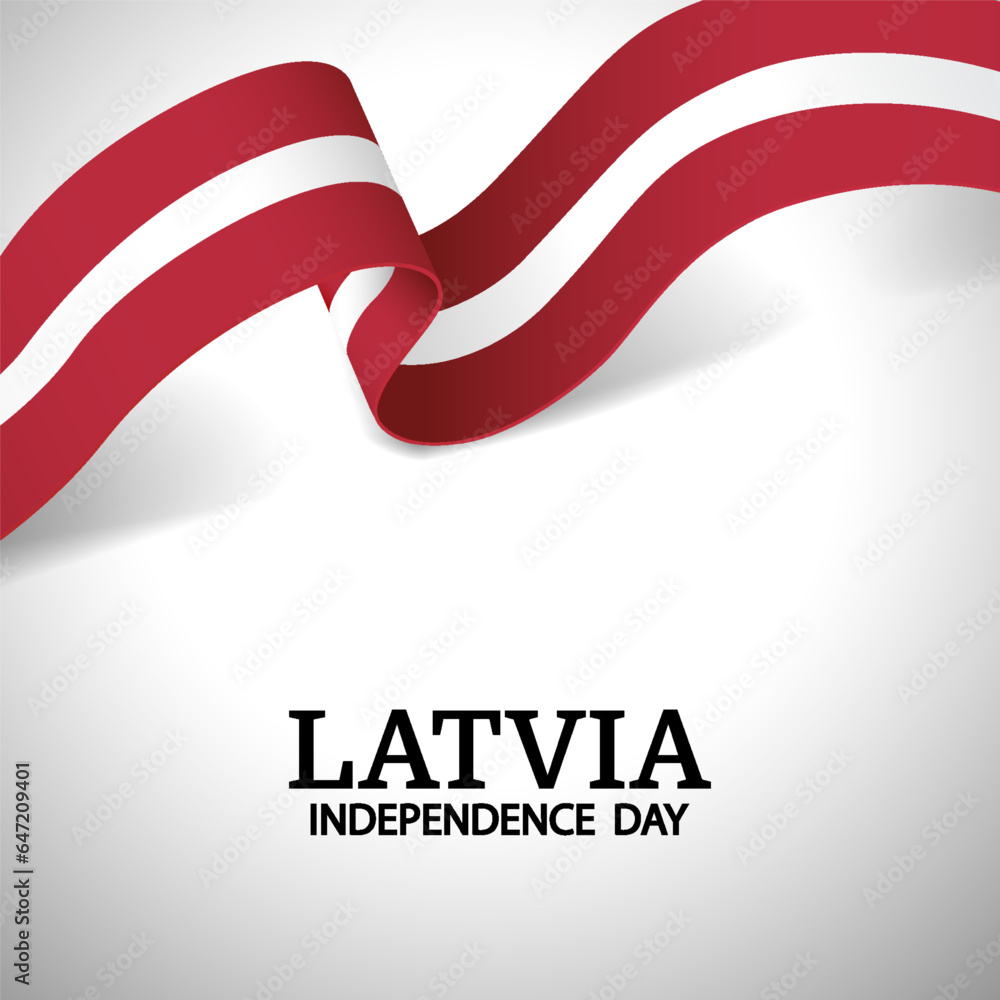 Obraz premium Vector Illustration of Independence Day of Latvia. 